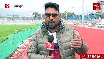 महाराणा प्रताप स्पोर्ट्स कॉलेज का एथलेटिक्स ट्रैक पानी-पानी, 10 दिन बाद कैसे दौड़ेंगे खिलाड़ी? देखिए National Games की आधी-अधूरी तैयारी