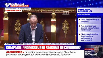 Manuel Bompard à propos du gouvernement Bayrou: "Quand il tombera, le monarque suivra"
