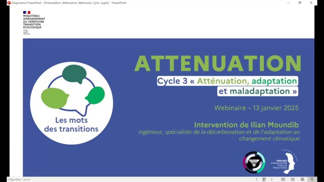 Les mots des transitions | Webinaire 1 : Atténuation (Cycle 3 : Atténuation, adaptation et maladaptation )