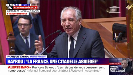 Motion de censure: "La démocratie ça n'est pas l'affrontement perpétuel", estime François Bayrou