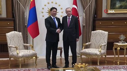 Cumhurbaşkanı Erdoğan, Moğol lider Ukhnaa ile görüştü