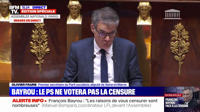 Olivier Faure: Nous sommes dans l'opposition mais nous avons aussi signifié notre ouverture au compromis