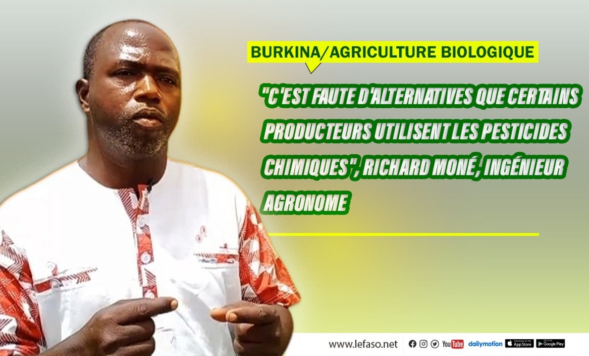Burkina/Agriculture biologique: "C'est faute d'alternatives que certains producteurs utilisent les pesticides chimiques", Richard Moné, ingénieur agronome
