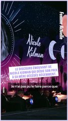 FEMME ACTUELLE : le discours émouvant de Nicole Kidman qui dédie son prix à sa mère décédée récemment