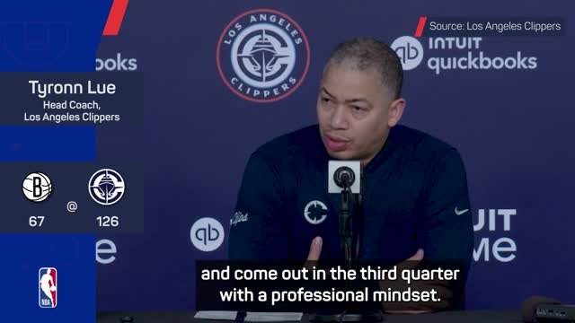 Lue praises Clippers' mentality after historic 59-point win