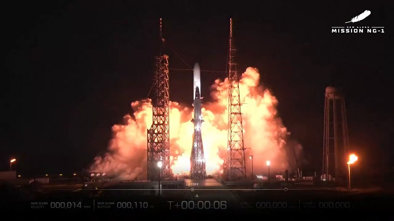 Empresa de Jeff Bezos colocar foguete New Glenn em órbita pela primeira vez
