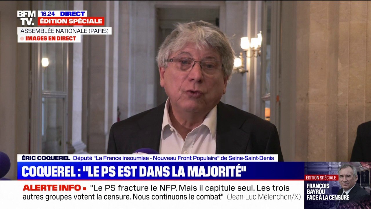 Éric Coquerel: "Il y a une rupture de la part du Parti socialiste"