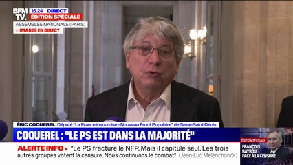 Éric Coquerel: "Il y a une rupture de la part du Parti socialiste"