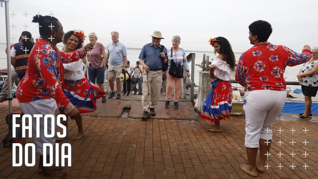 Navio de cruzeiro vindo do Caribe aporta em Belém com 600 passageiros
