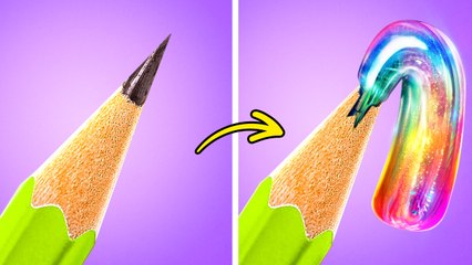 CREATIVE ART HACKS AND TIPS || How to Make School Fun by 123 GO SCHOOL