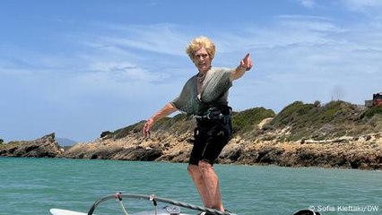 Windsurfing at 86: Greek senior citizen defies age and preconceived notions