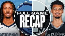 Game Recap: Grizzlies 129, Spurs 115