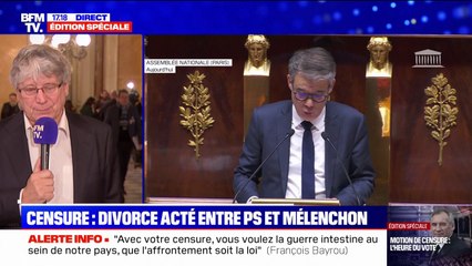 Éric Coquerel (France insoumise) à propos de la non-censure du PS: "Il faudra qu'on en tire des conséquences"
