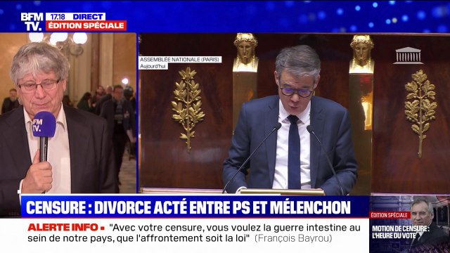 Éric Coquerel (France insoumise) à propos de la non-censure du PS: Il faudra qu'on en tire des conséquences