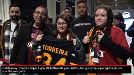Galatasaray'a Mersin'de coşkulu karşılama