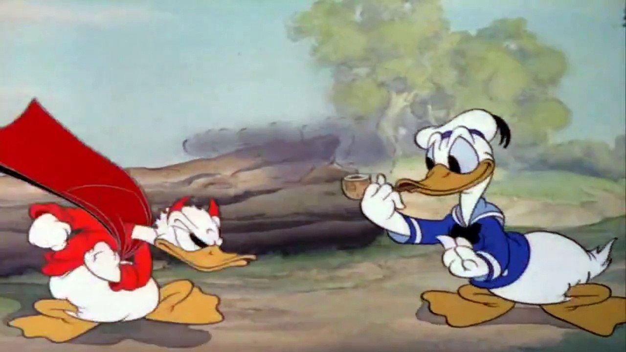 Donald Duck Cartoons 3 - Donald's Better Self (1938) | Fight between Good and Evil don't miss it