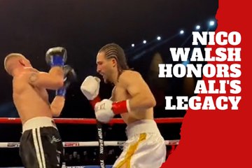 Legacy! Nico Walsh channels his grandfather Muhammad Ali's iconic shuffle