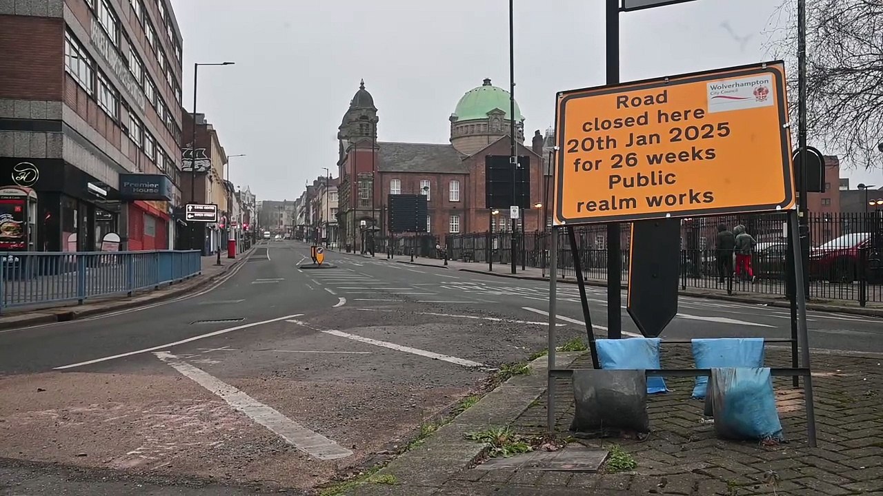 Wolverhampton City Centre street closing for months.