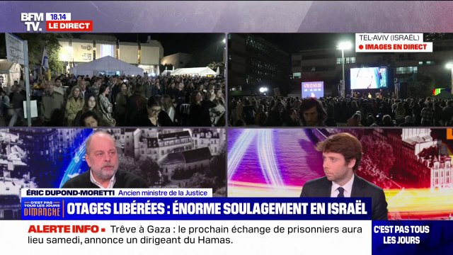 Trêve à Gaza: La libération [des otages] au compte-gouttes est quelque chose d'absolument terrifiant pour les familles dans l'attente , assure Éric Dupond-Moretti