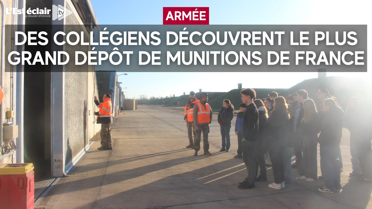 Des collégiens découvrent le plus grand dépôt de munitions de France à Brienne-le-Château