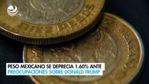 Peso mexicano se deprecia 1.60% ante preocupaciones sobre Donald Trump