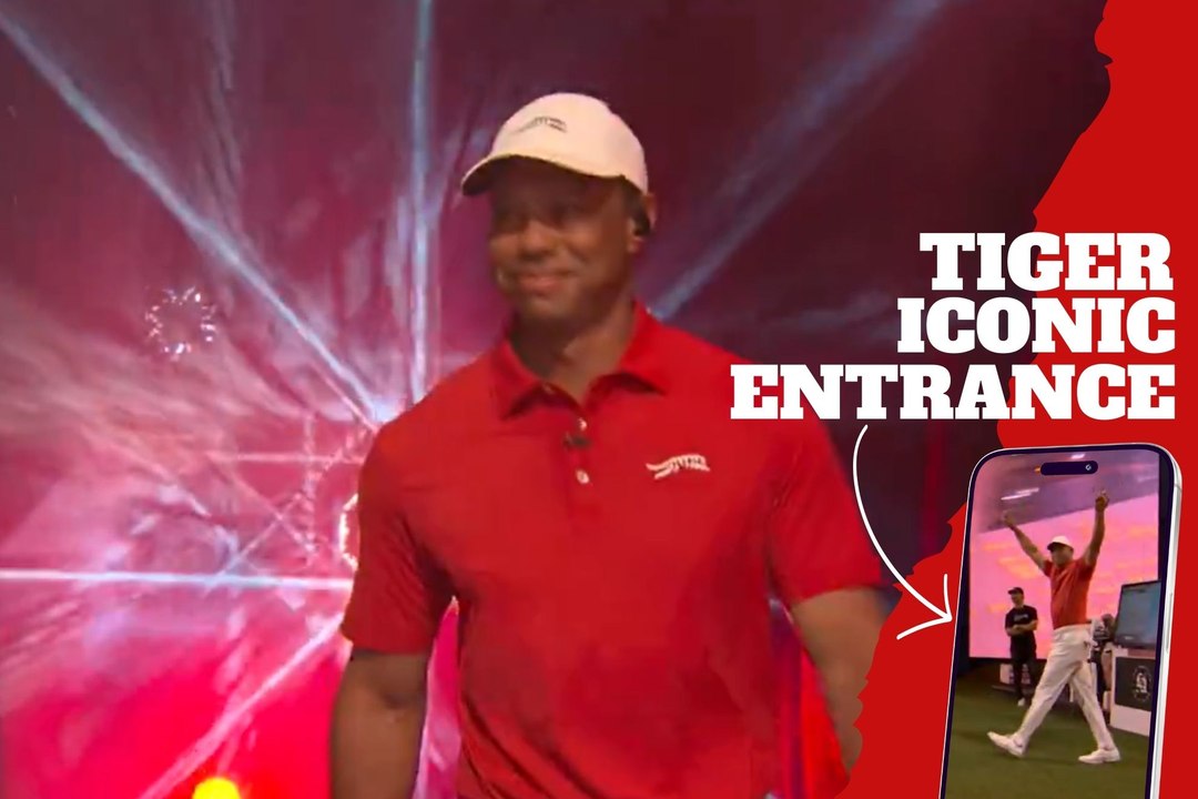 Tiger Woods made an unforgettable entrance for the inaugural season of the TGL