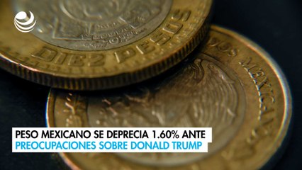 Peso mexicano se deprecia 1.60% ante preocupaciones sobre Donald Trump