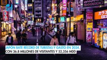 Japón bate récord de turistas y gasto en 2024, con 36.8 millones de visitantes y 52,356 MDD