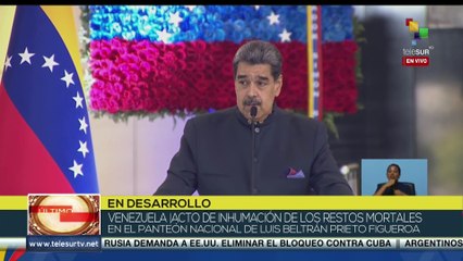 Acto de inhumación de los restos mortales de Luis Beltrán Prieto Figueroa,