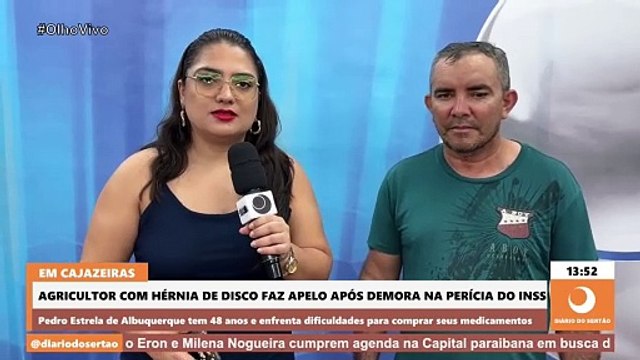 Com 5 hérnias de disco e sem dinheiro para remédio, agricultor diz que INSS demora marcar perícia