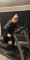 Drunk Woman Stumbles and Falls While Running on Treadmill