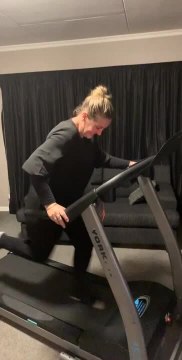 Drunk Woman Stumbles and Falls While Running on Treadmill