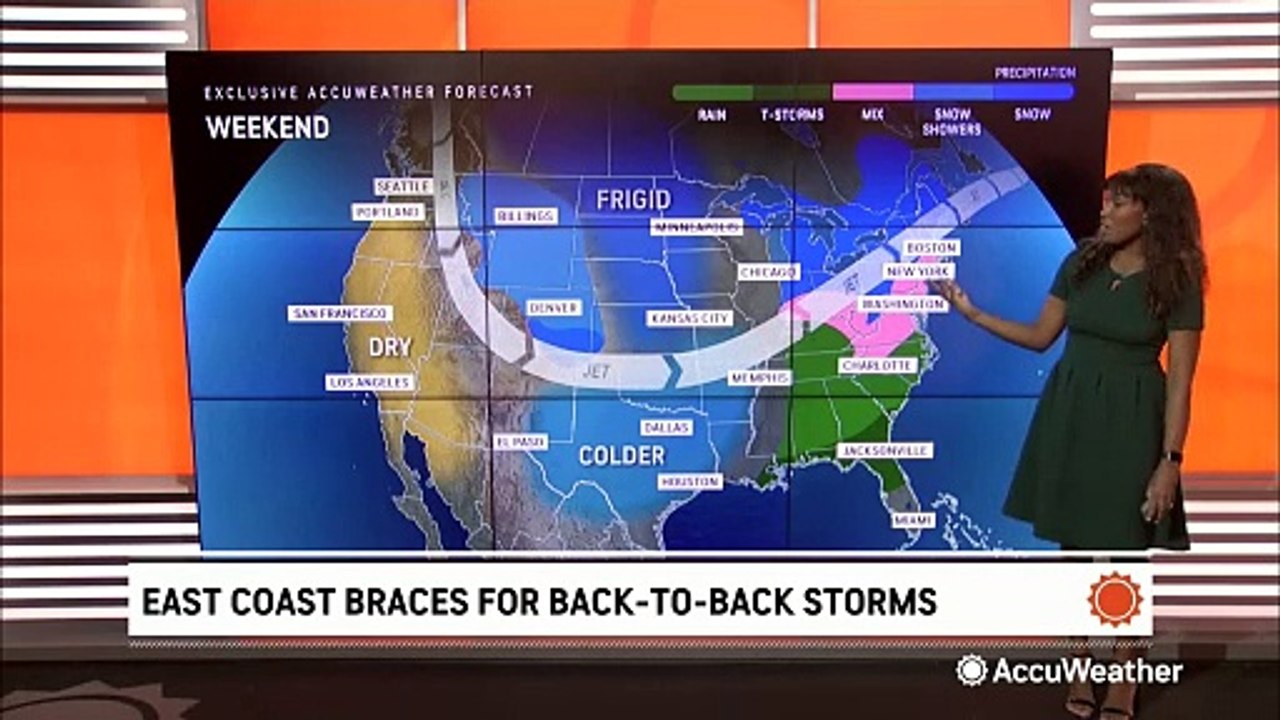 Back-to-back storms to hit the East Coast with wintry weather