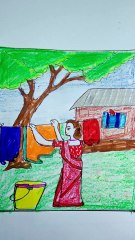 Village scene #art #easy #drawing ##printing #fb #reelstrending #fypシ゚ #follower #foryouシ #reelsvideoシ