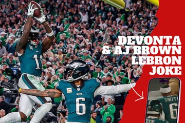 Devonta Smith joke about AJ Brown's TD celly  fail