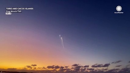 Incredible video shows debris from SpaceX Starship streaking over the Caribbean
