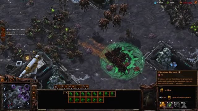[StarCraft 2]No.0328 Great ZERG Player vs Harder A.I, LOSS[Queens' Defense, &, Mass-Hydra].CUT.01'48-17'33