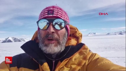 Antarktika'dan Güney Kutbu'na ulaştı: Türk bayrağı açıp, İstiklal Marşı okudu