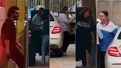 Malaika, Amrita के अलावा पिता Randhir Kapoor और Babita भी Karisma Kapoor के घर पर आई नजर