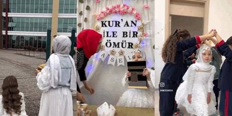 6 yaşındaki kızına Kur’an töreni düzenledi, sosyal medya karıştı