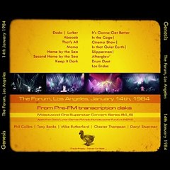 Genesis - Live Mit Raphus Cucullatus ~ The Forum, Los Angeles, CA 01-14-1984 (Pre-FM) MP3