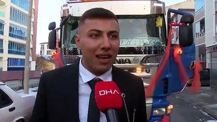 Türkiye'nin en ilginç düğün arabası herkesi şaşırttı