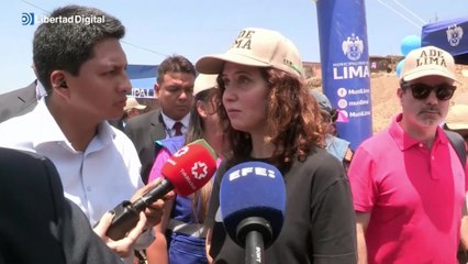 Ayuso defiende los valores de la Hispanidad en su viaje a Perú