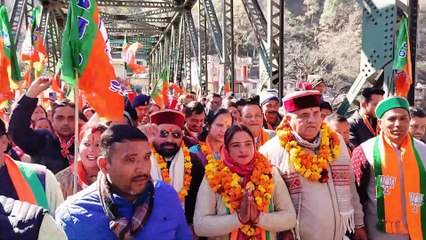 भाजपा प्रदेश अध्यक्ष महेंद्र भट्ट ने भाजपा प्रत्याशी सुमन देवी के पक्ष में किया रोड शो
