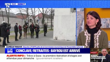 Retraites: Aurélie Trouvé (LFI) estime que le conclave "est une comédie dont on connaît déjà la fin et qu'il n'y aura pas d'abrogation"