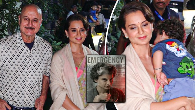 Anupam Kher & Kangana Ranaut Come Together For The Screening Of Their Film Emergency | Indira Gandhi