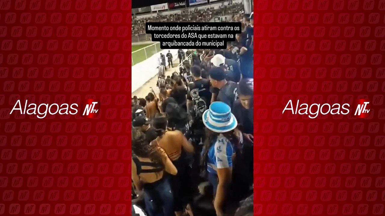 Conflito entre torcedores e policiais é registrado no jogo entre Asa e CRB