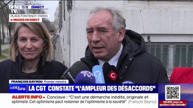 Conclave sur les retraites: Une réunion très intéressante et, de mon point de vue, très encourageante , assure François Bayrou