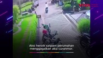 Aksi Heroik Satpam Komplek Gagalkan Pelaku Curanmor