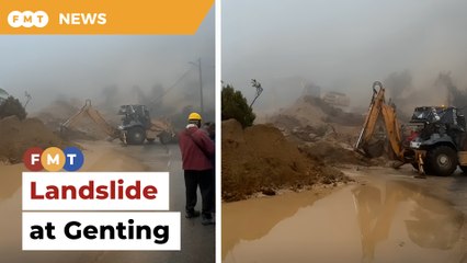 Landslide at Genting blocks off Jalan Ion Delemen, no injuries reported